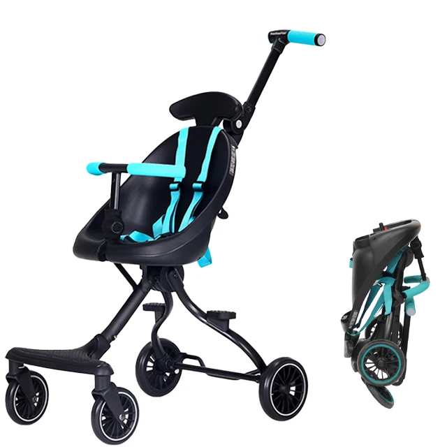 Eco-friendly Light weight foldable 4 wheel stroller for children / safety baby kids baobaohao stroller