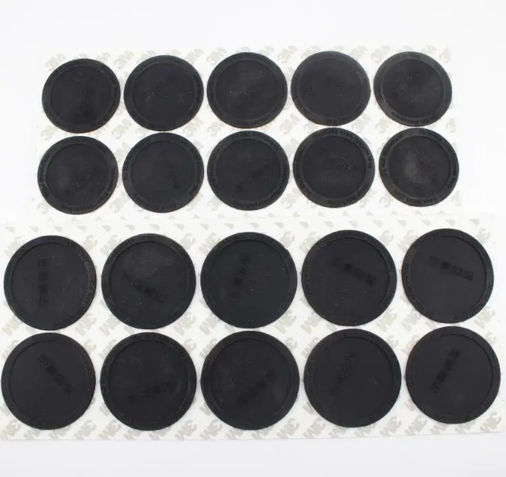Self Adhesive Black Rubber Coasters For 20oz 30oz Tumbler Bottom Protective Sticker Round Waterproof Heat Resistant Cup Pads SN