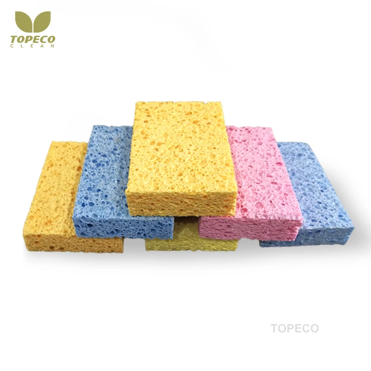 Topeco Bulk Kitchen Sponges Cellulose Sponge Compressed Natural Cellulose Sponge For Dish Clean