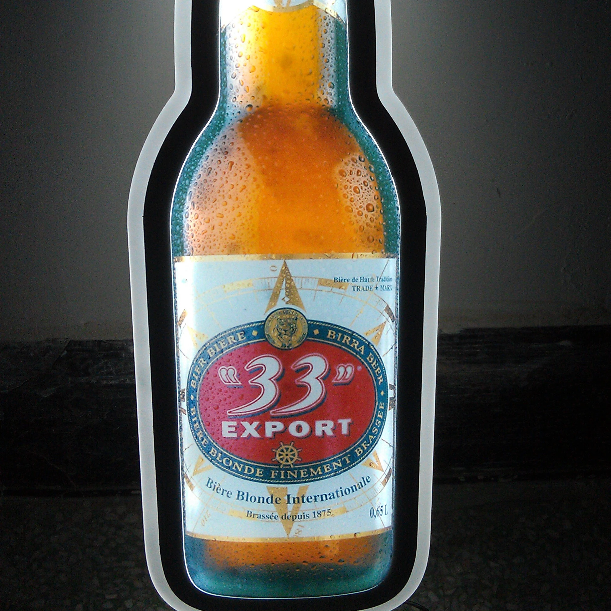 customize popular plug supply power Acrylic Bottle Shape wall mount super slim acrylic sign with full color printing logo