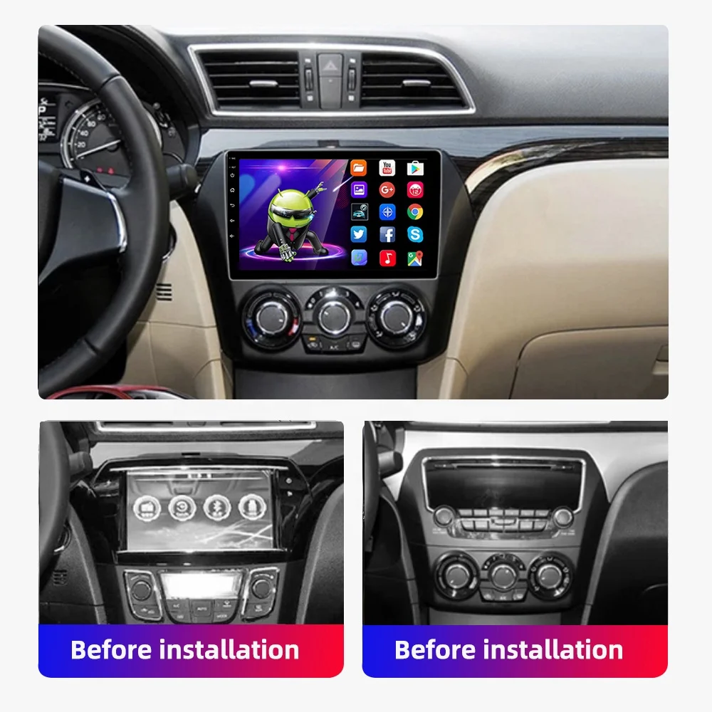 Best sellers 9 inch car radio for Suzuki Ciaz Alivio 2014-18 android GPS 1024*600 1+16GB WiFi car dvd player