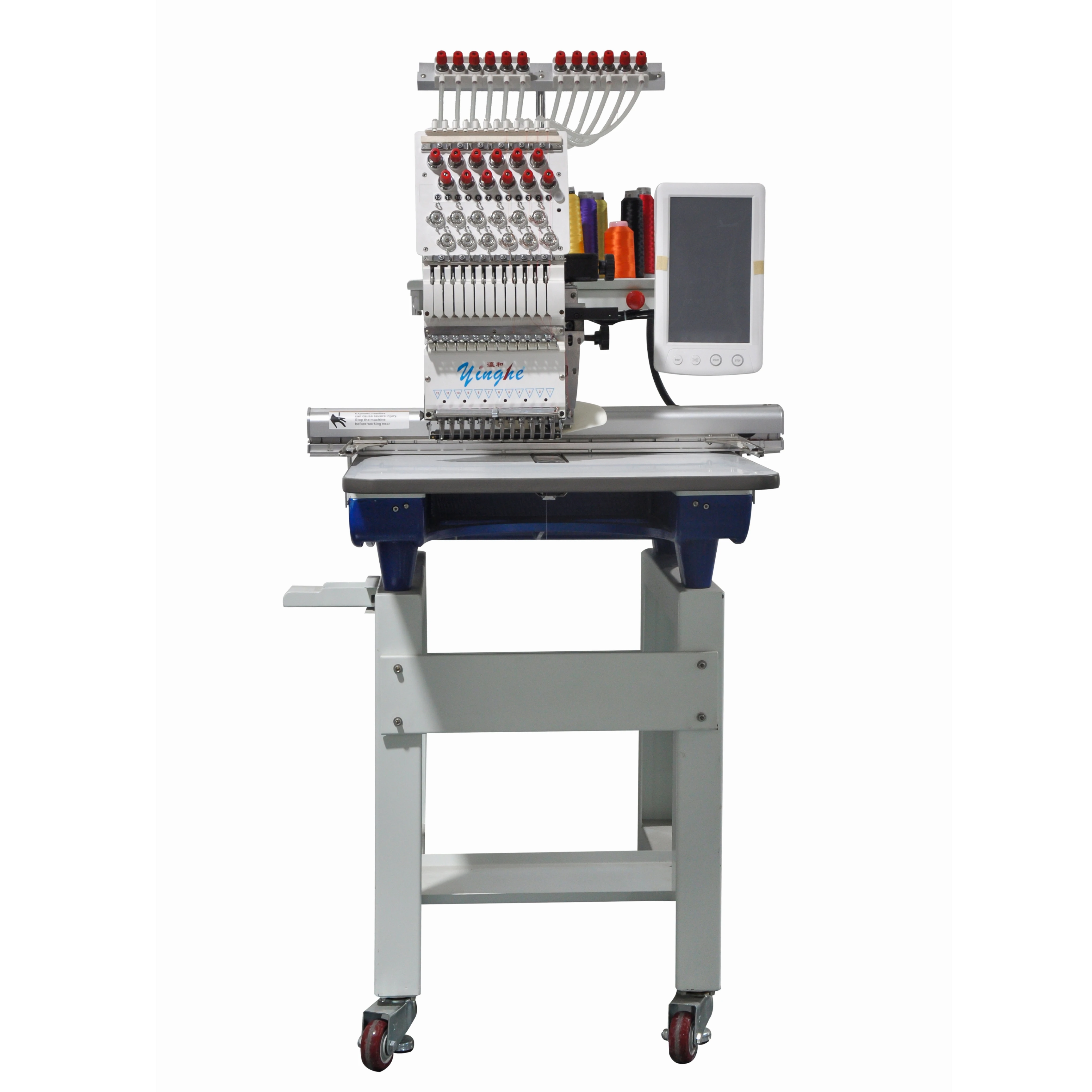 Yinghe Single Head 12 Needles monogram Computer Digital Polo Shirt Cap Hat Design Apparel Sewing and Embroidered Machine price