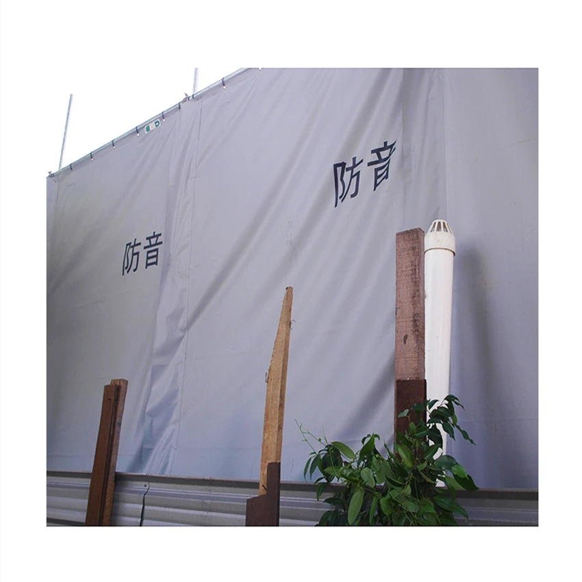 Wall Noise Barrier Hanging on Security Fencing Panels Tarpaulin Sound Barrier Tarpaulin