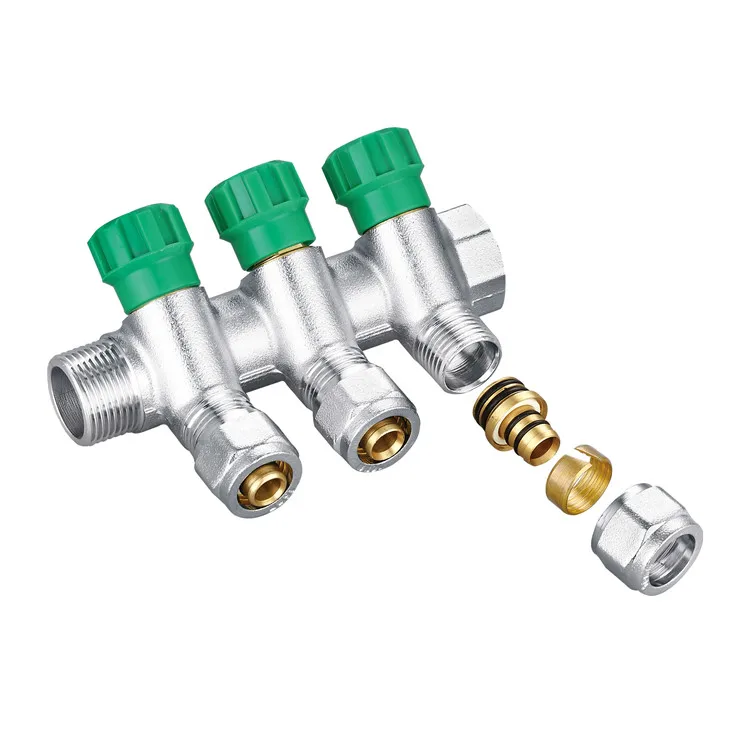 SAPULES 2-5 Ways Brass Manifold Branch radiator For Floor Heating