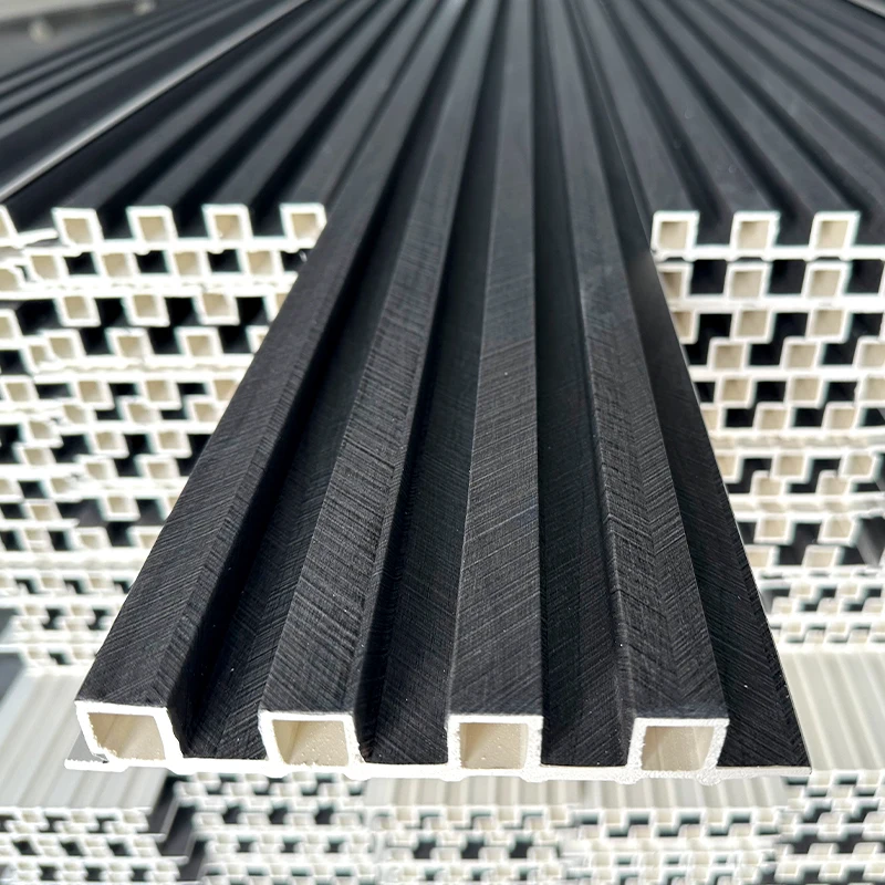 Cheap Interior decoration fluted wall panels decorative wood alternative Laminate wpc wall panel