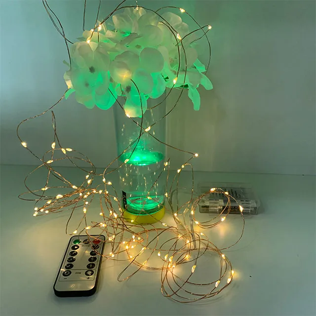 
Mini Waterproof 2M/10M Remote Control Copper Wire Battery LED Fairy Light LED String Light For Christmas Wedding Decoration 
