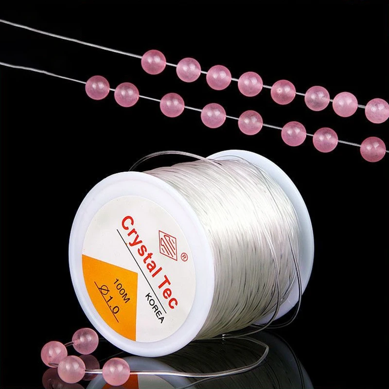 Wholesale 0.5mm/0.6mm/0.7mm/0.8mm/1.0mm crystal elastic thread for making jewelry, necklaces, bracelets, and friendship chains