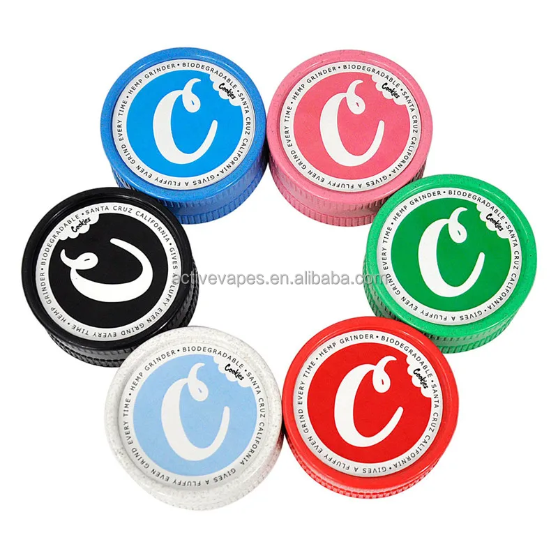 
New Arrival Cheap Price 2 Layers Cookies Grinders Biodegradable Eco-friendly Tobacco Grinde 