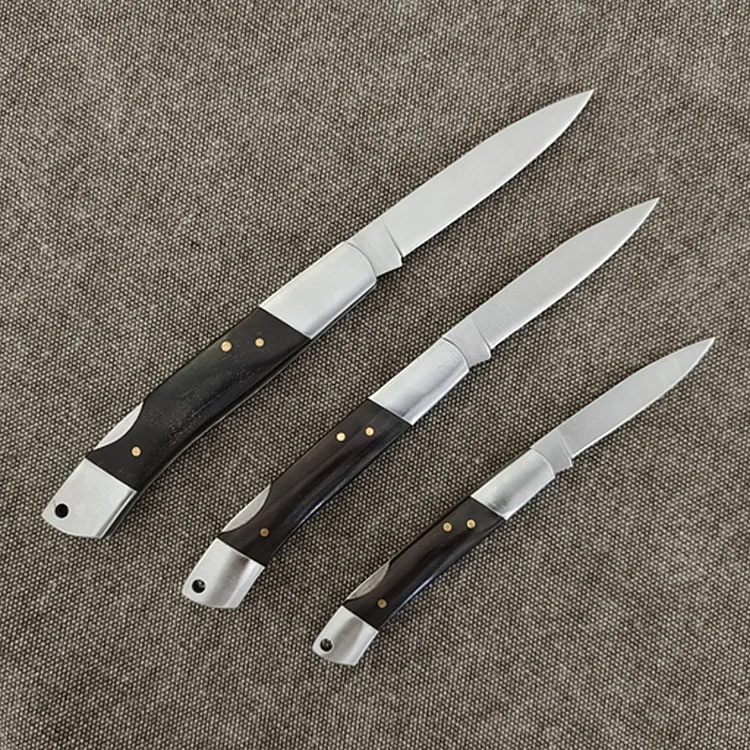 Gentleman Pocket Knives with Ebony Wood Handle in Series Sizes for Outdoor, Camping, EDC and Daily Use