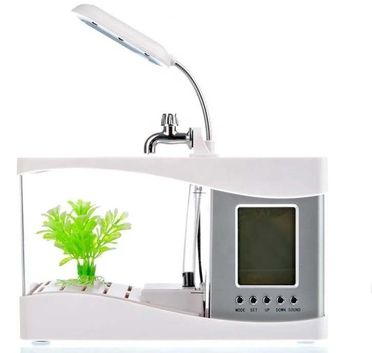  Настольный мини-USB Аквариум/внутренний мини-аквариум со светодиодной подсветкой