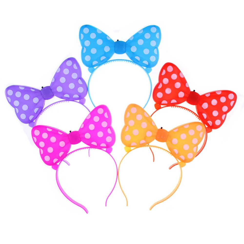 wholesale Party LED Light Up Headband Luminous Glow Bow Headband