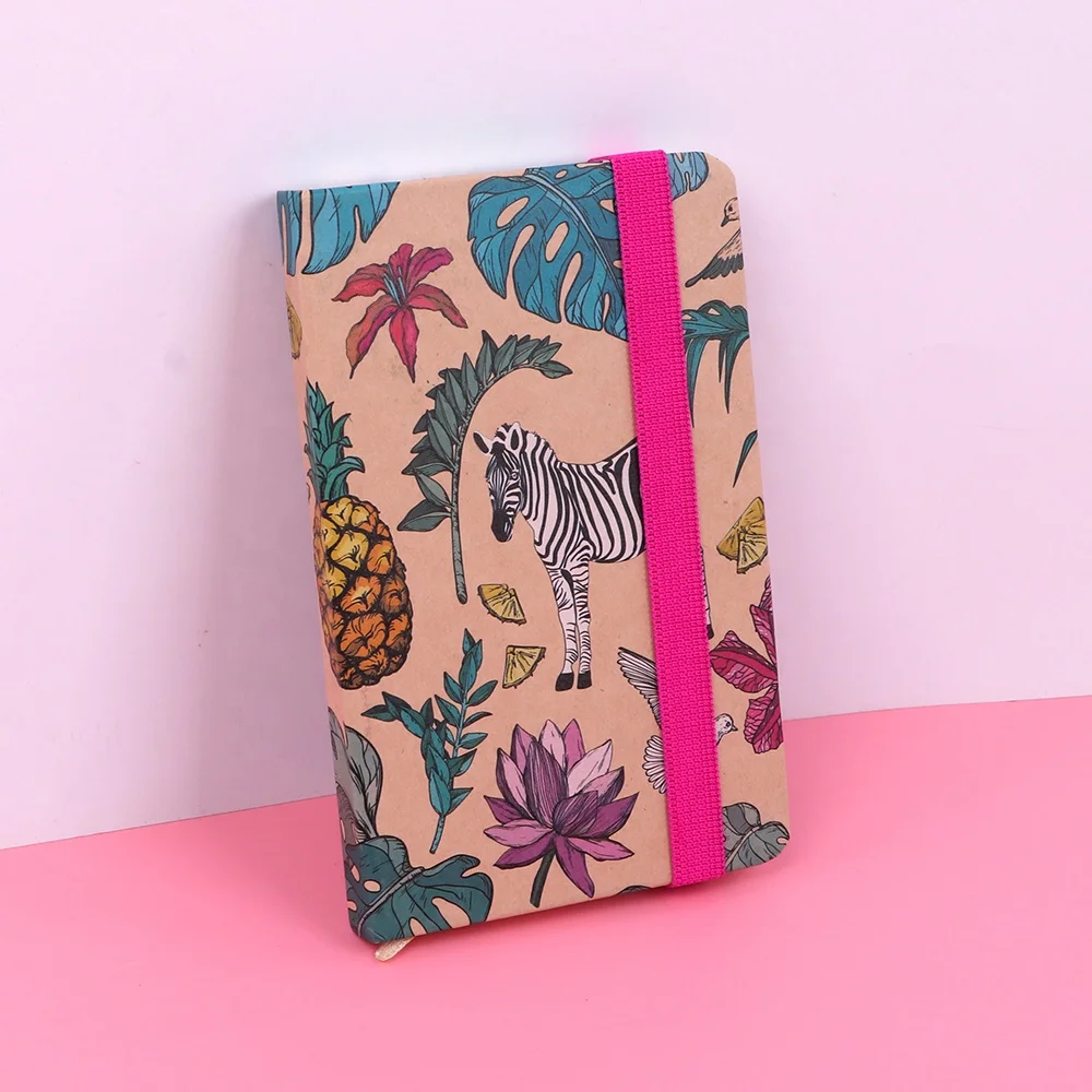 2023 Journal Organizer Hard Cover A5 A6 Notebook Fashion Design Casebound Ruled Craft Notepad Elastic Band Journal For School