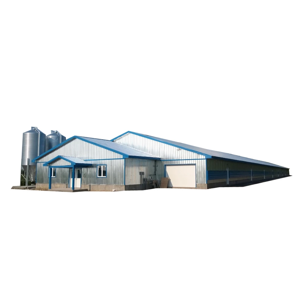 
Factory Price Custom Design Commercial Framed Metal Steel Structure Building For Poultry Chicken Farm Pole Barn Villa Cheaper 