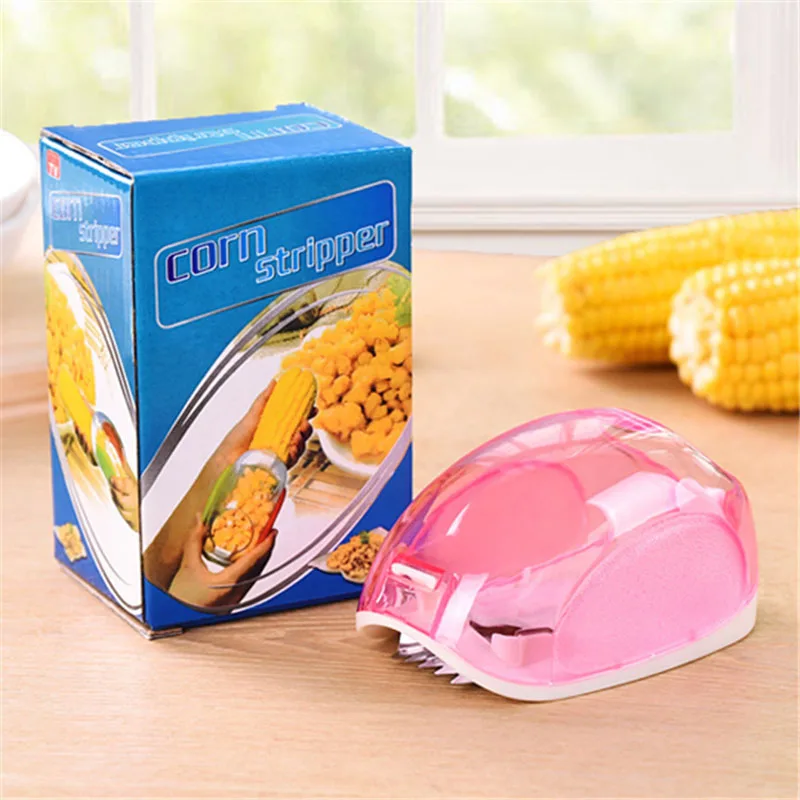 Kitchen mini manual corn peeler easy to clear plastic corn stripper machine new style kitchen handheld corn separator tool
