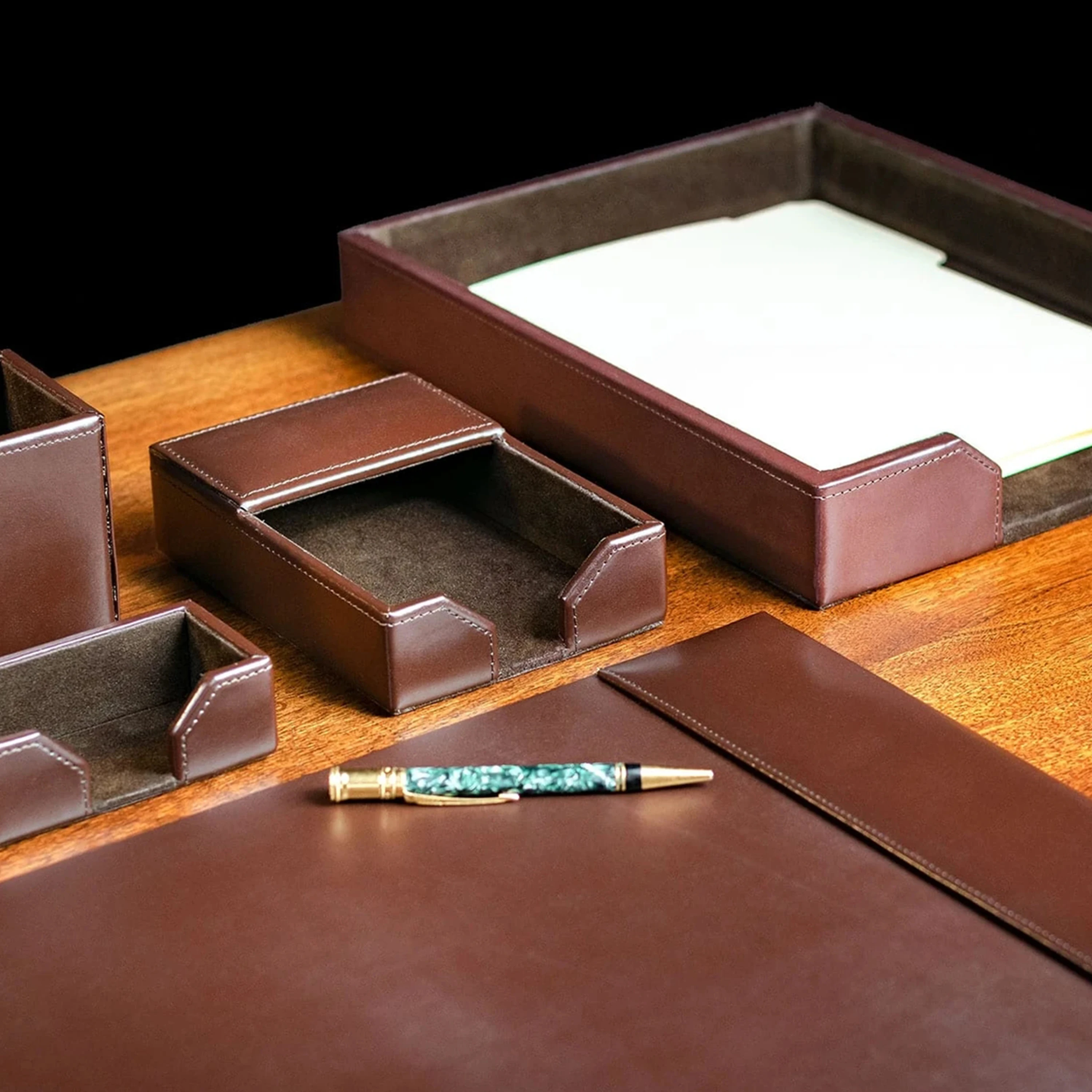 Personalized Crystal Office Desk Sets For Gift Table Decor Items Office Stationary