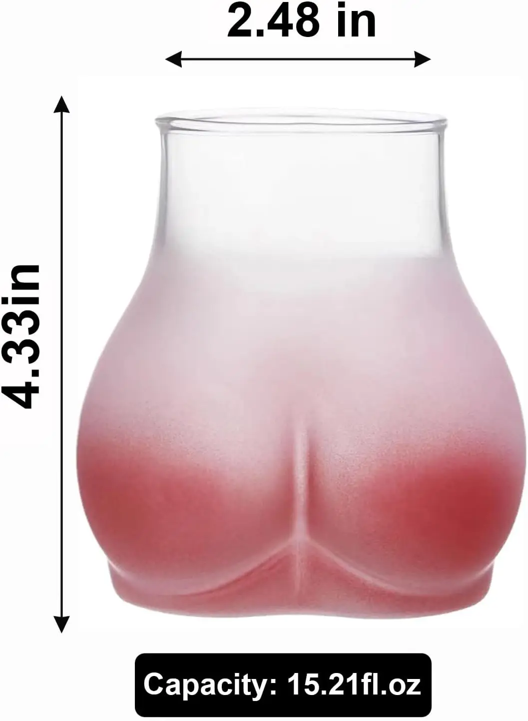 Creative and funny gift pink butt cup cute peach butt water glass cup