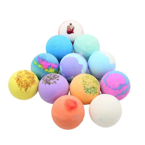 Wholesale Body Spa Products Multicolor Bath Fizz naturals Handmade Essential Oils Bath Bomb Gift Set