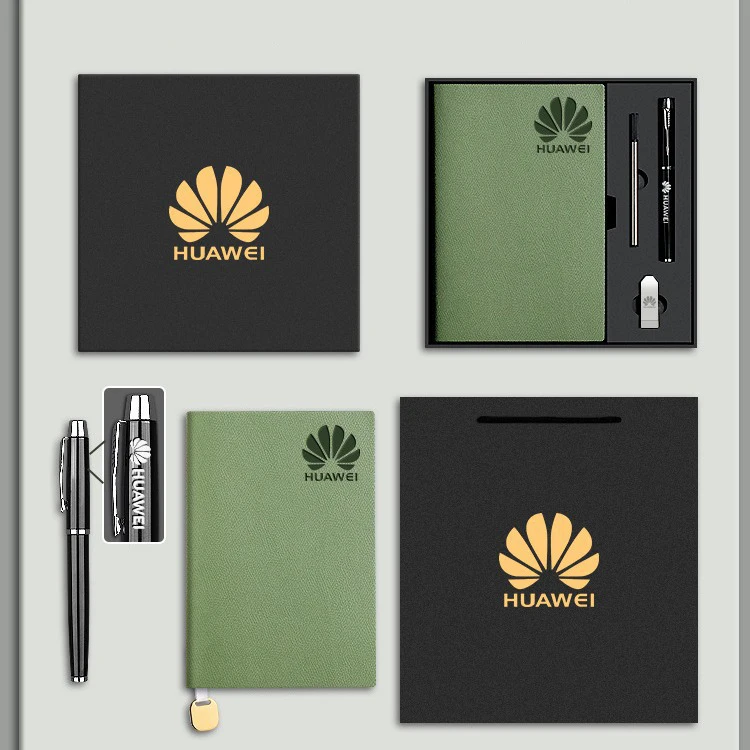 2024 Hot Selling Wholesale Notebook and Flash Driver with Customized Logo Printing for Business Promotion and Meeting Gift Set