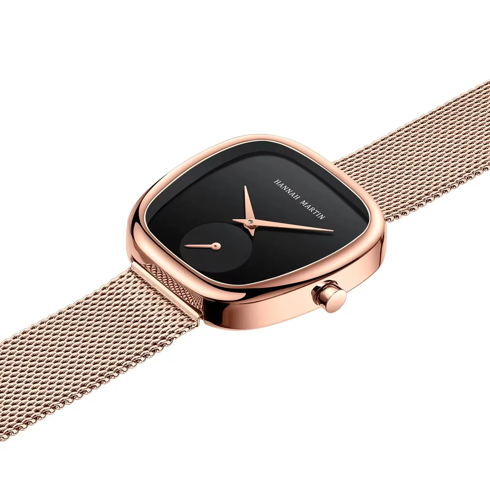 Hannah Martin 1251 Women Watch Japan Quartz Movement  Fashion Waterproof Rose Gold Stainless Steel Ladies Bracelet Watch Reloj