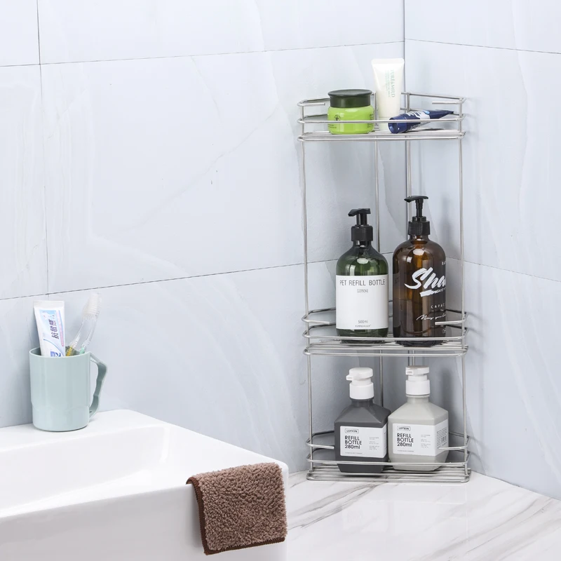 
Factory Direct Sale UnFolding Organization Shelf Storage Rack Bathroom Shelf 