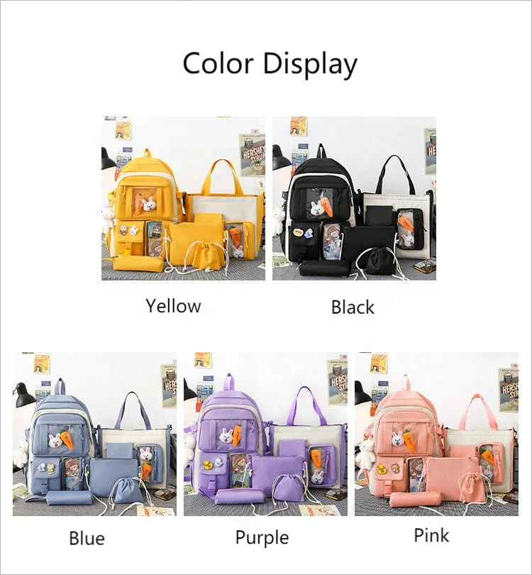 Backpack with a Pencil Case Set Girls School Bags Set for 14 Year Old Custom Backpack and Wallet