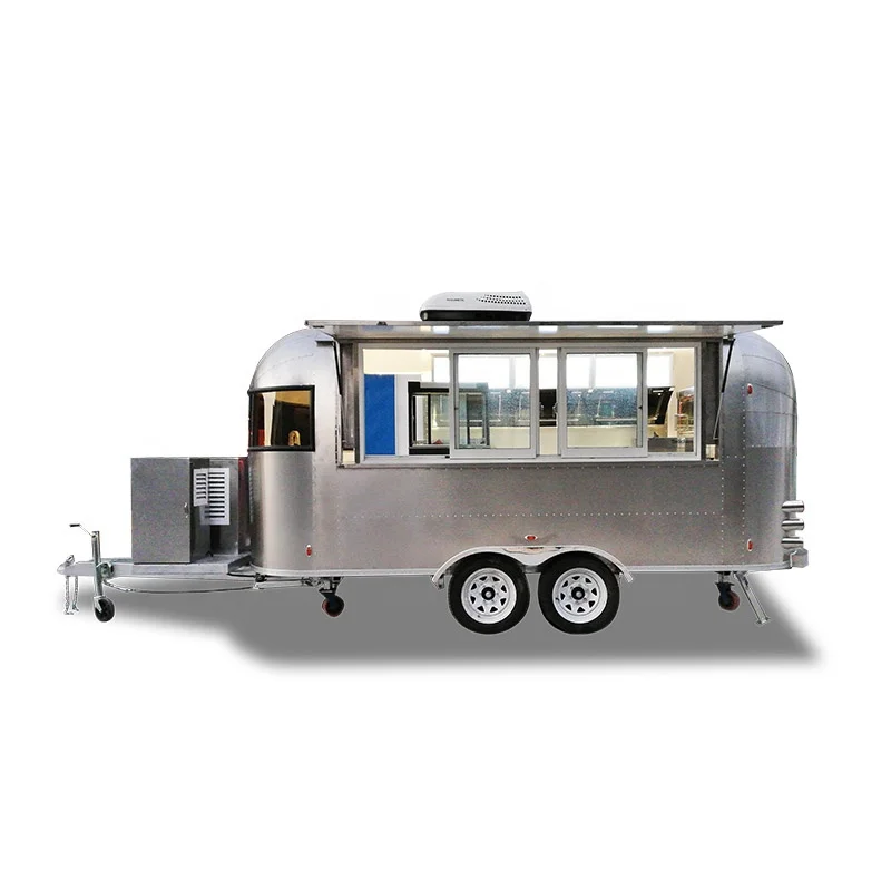 UKUNG personalized customization food trailer Charcoal barbecue trailer with smoke machine shawarma machine sugar cane juicer