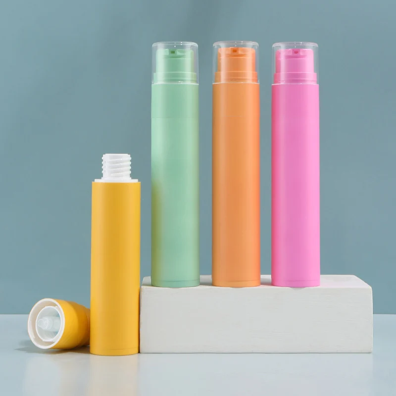 Customized vacuum airless pump toothpaste bottle color empty cosmetics packaging PP material vacuum toothpaste tube
