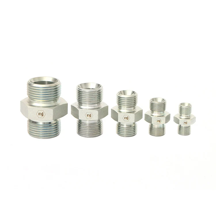 BSPP/BSPT Hydraulic Adapter Tube hose pipe Fitting Thread Metal Threaded Connector Compression  BSP To BSP Male Union Reducer
