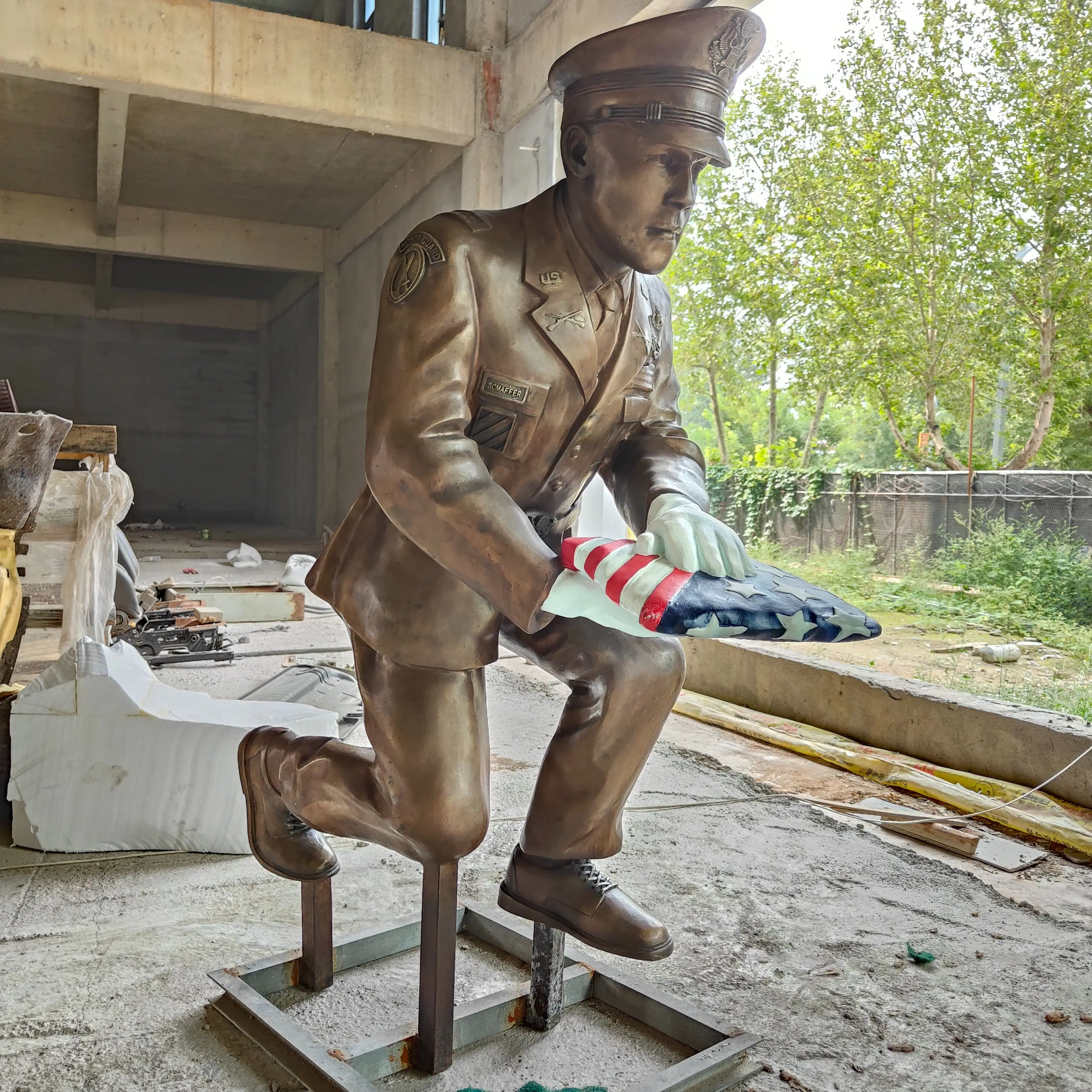 High quality customized park garden decoration bronze soldier sculpture custom sculpture bronze figure statue