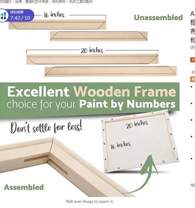 Factory Wholesale Custom Size Wooden Canvas Stretcher Bars DIY Blank Inner Frames For Paintings