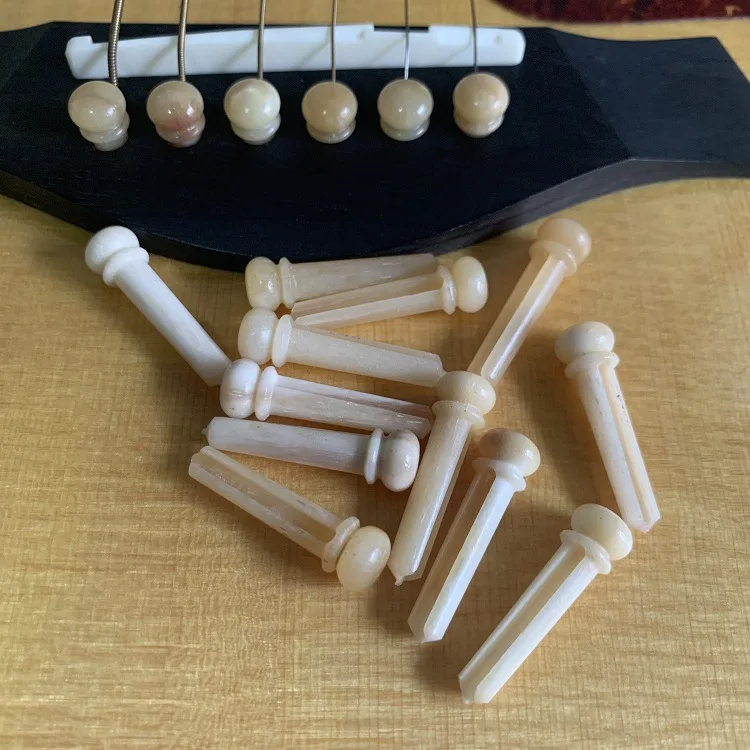 Hot selling Guitar Bridge Pins, Camel bone Pin Acoustic Guitar Strings Nail Pegs (white)