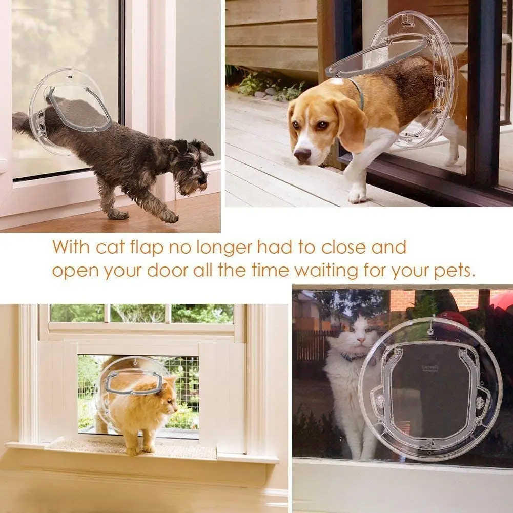  Изготовленный на заказ из АБС-пластика прозрачная pet откидной 4 way Блокировка cat двери безопасности Удобство машина для маленьких