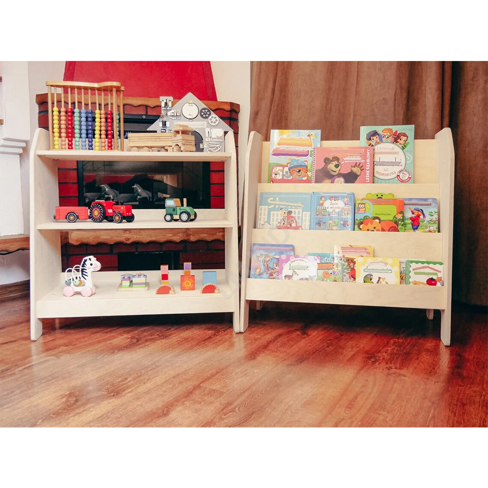 LM KIDS furniture kids bookshelf wooden bookcase children montessori book storage  librero kids bookcase