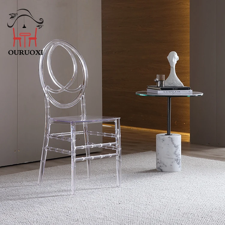 Best Selling clear Crystal Resin Acrylic Banquet Event Wedding Phoenix Chair