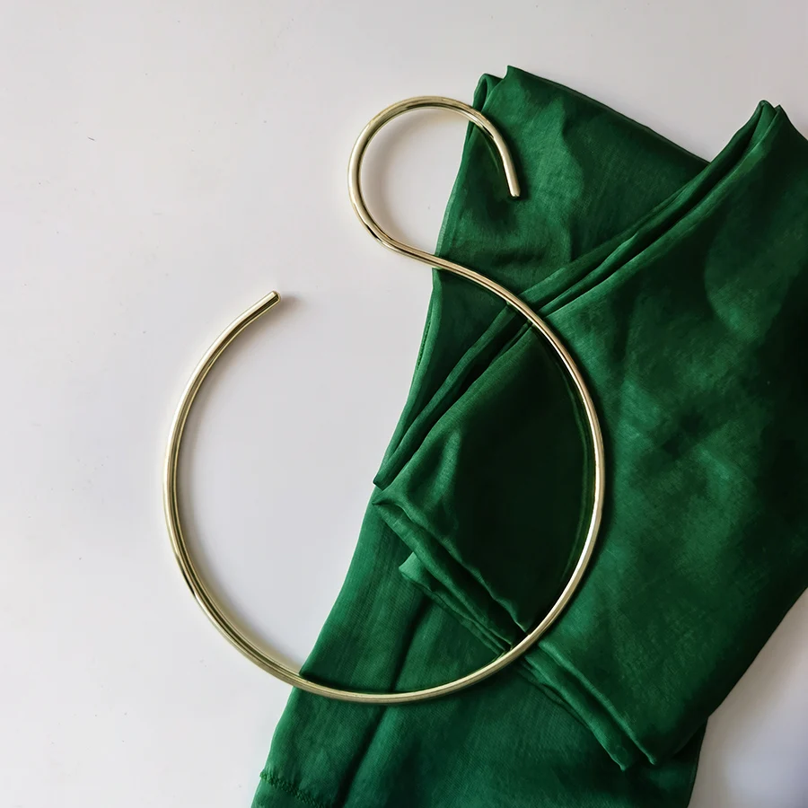 BST Popular Metal Round Ring Scarf Holder Hanger Rack for Shawl Pashmina Towel Scarf Storage