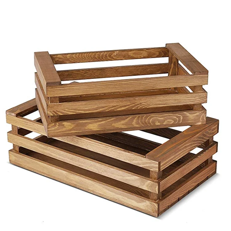 
Rustic high-grade material multi function smooth crate wood box small 