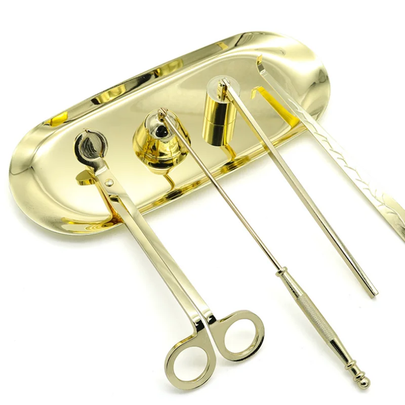 Оптовая продажа, инструмент для смешивания крышек для тушения свечей, инструмент для удаления фитилей в виде золотых свечей