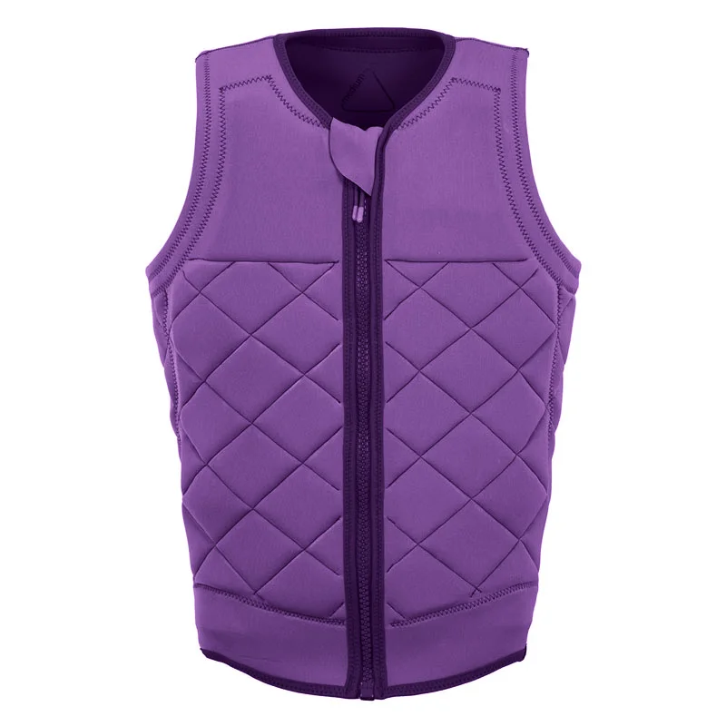 Custom Print Logo Neoprene Life Jacket PVC Foam Adult Impact Lifejackets Safety Marine Buoyancy Fishing Surf Life Vest