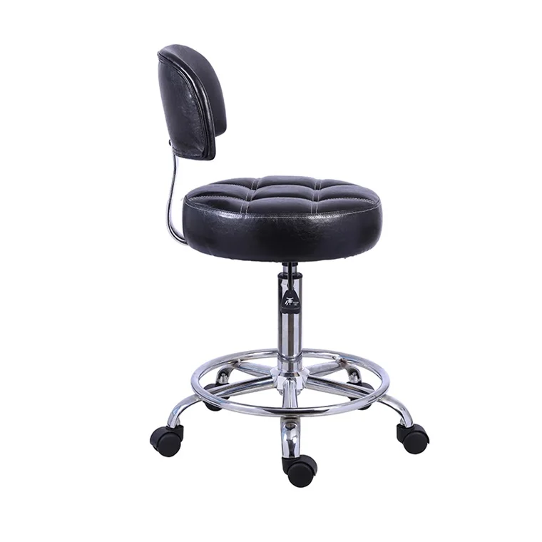 The Hottest Selling New Style Swivel Lift Stool Leather Material Bar Chair with Wheel