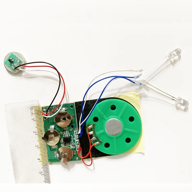 Пользовательская поздравительная открытка, звуковой чип, мигающий светодиодный музыкальный модуль, звукозаписываемый звуковой модуль для игрушек (1600725256003)