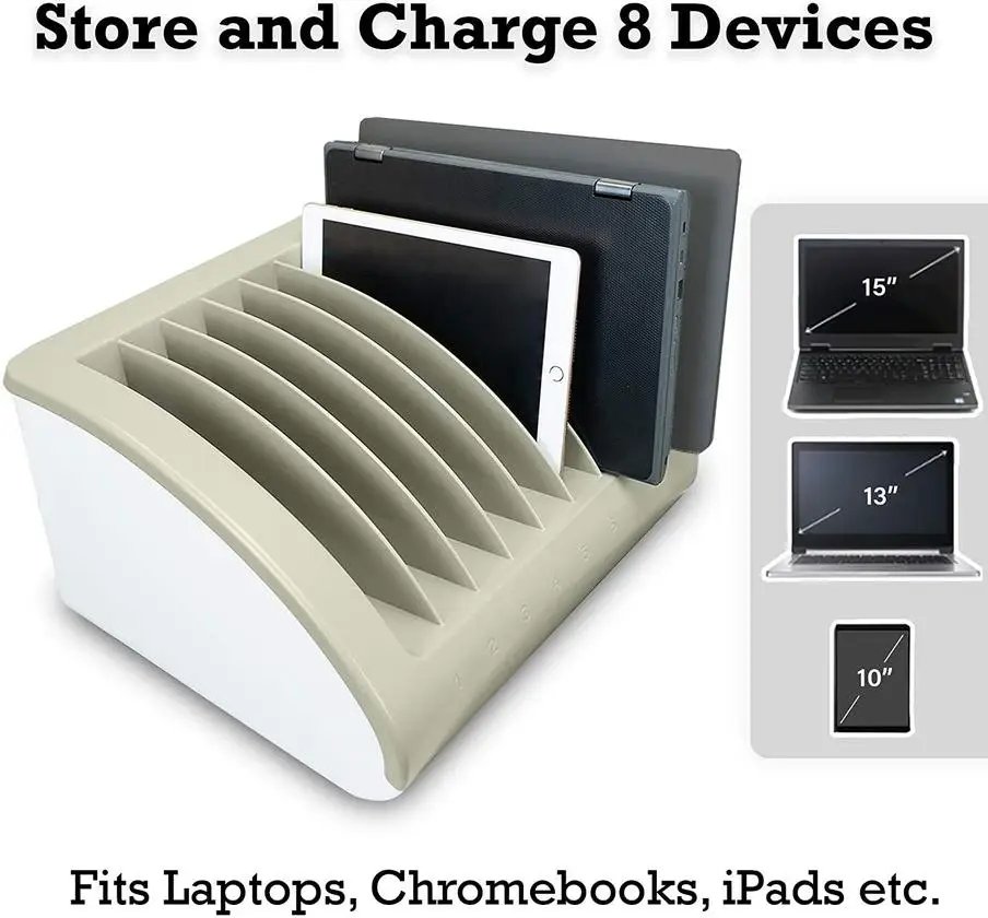 Portable Charging Station for 8 ipads tablets Chromebooks Office mobile phone laptop Desktop Charging Hub