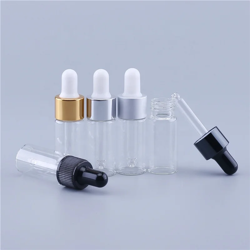 Transparent Glass Aromatherapy Liquid Pipette Dropper Bottle Essential Oil Refillable Bottles 10ml