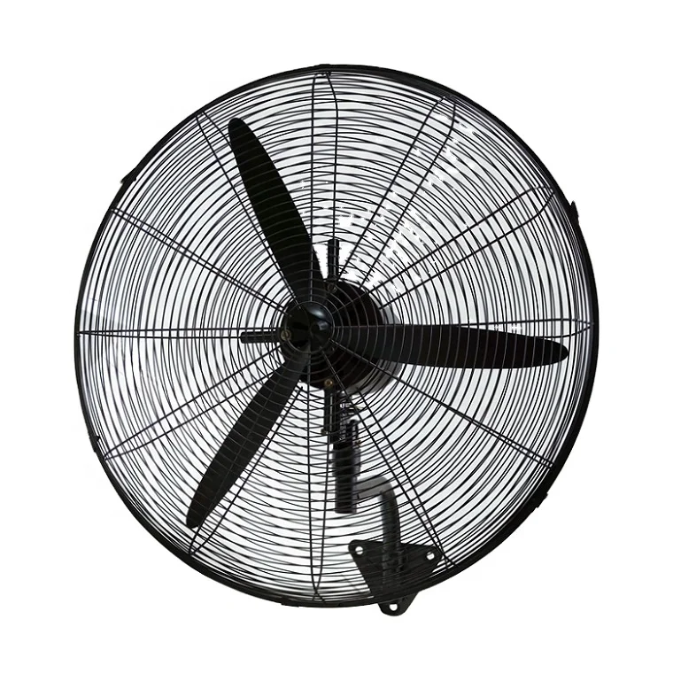 Kanasi 24 26 30 inch foshan factory fresh air ventilation remote control metal oscillating cooling powerful industrial wall  fan