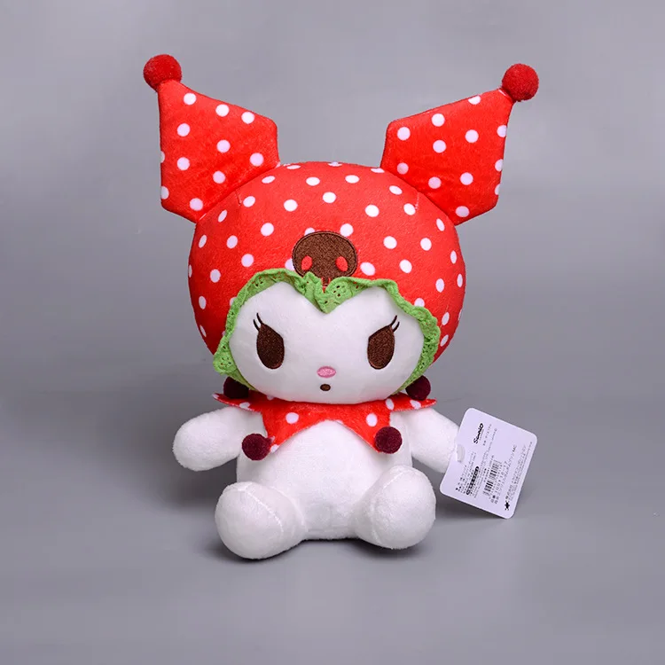 20Cm Lovely Sanrio cos strawberry Plush Toy pendant Cinnamoroll white strawberry melody kuromi  plush doll For Gift