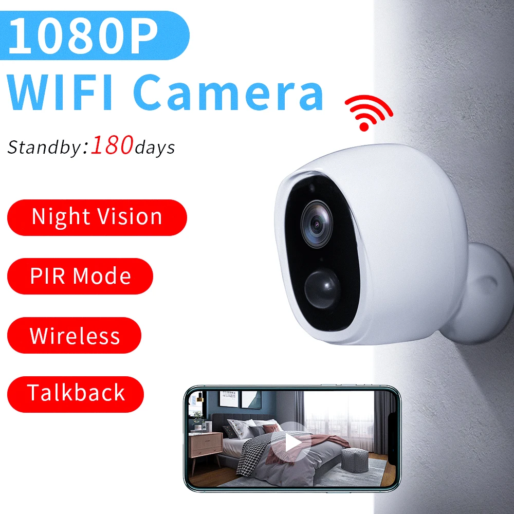 Security Battery IP Wireless Home CCTV System Mini Smart Cameras Powered Baby Indoor Surveillance With 1080P Wifi Camera