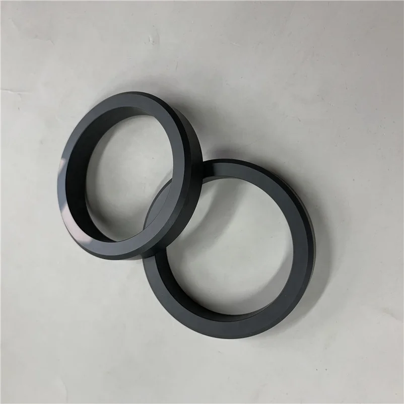 High strength pressureless sintering polished ssic ceramic seal ring laser drilling silicon carbide sic ring for pump