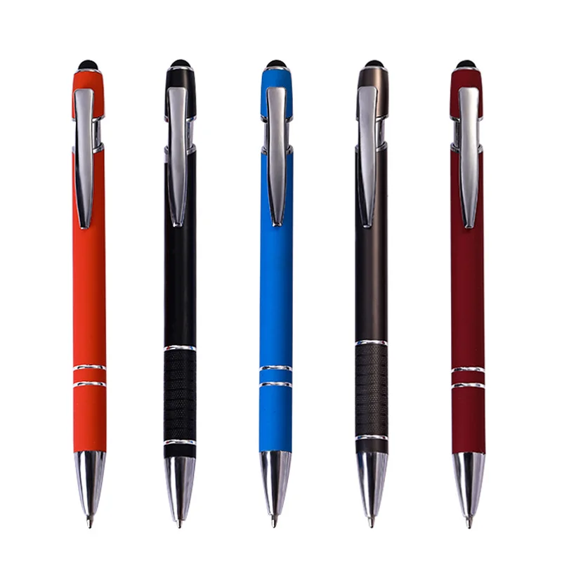 Custom Promotional  ballpoint pen with logo Capacitive Multi Function Metal Ball Pen Aluminum Screen Logo Tablet Stylus Pen