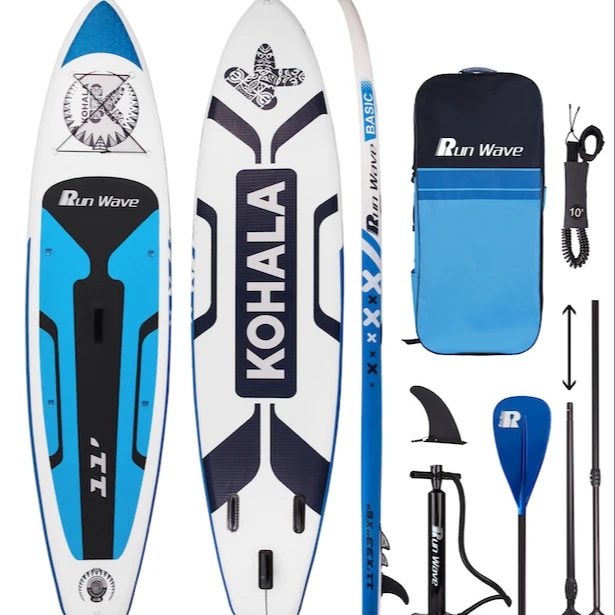 Runwave надувная лодка для сапсерфинга Нескользящая дека с премиум SUP аксессуары Нижняя ласты для серфинга Light