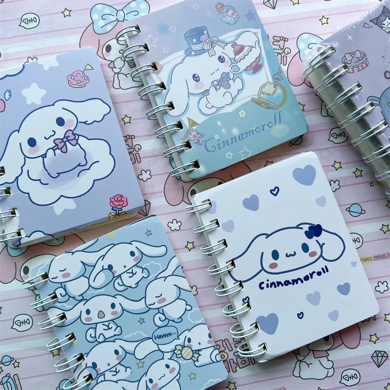 DHF High Quality Sanrioed Cute Kawaii Design A7 Spiral Notebook Wholesale Diary Coil Journal Animation Derivatives