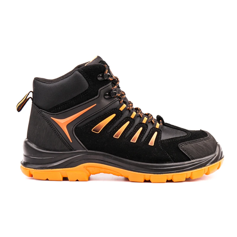 China oil and gas resistant leather rubber steel toe cap safety work boots for lobar
